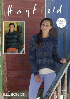 Sweaters in Hayfield Illusion DK - 7859- Downloadable PDF