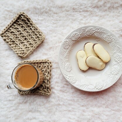 Tunisian Textured Coasters