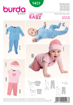 Burda Style B9423 Baby Sewing Pattern