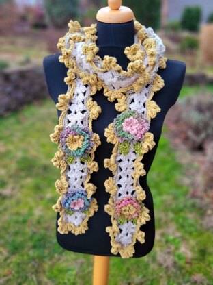 Flower Lariat Scarf