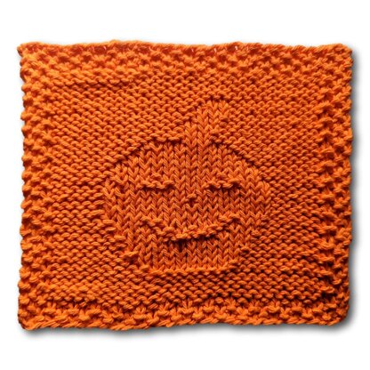 Oct: Jack-o'-Lantern Washcloth