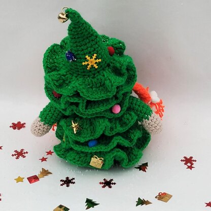 Crochet Christmas tree gnome