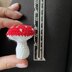 Amanita mushroom keychain