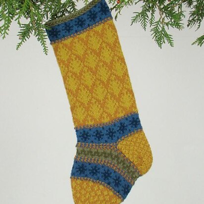 Gold Brocade Christmas Stocking