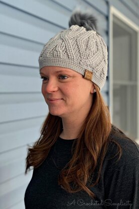 Diamonds & Twists Cabled Beanie