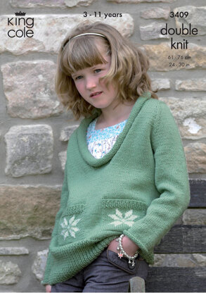 Sweater & Cardigan in King Cole Merino Blend DK - 3409