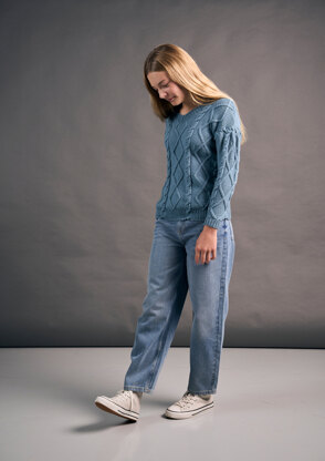 Mini Clara Sweater in MODE at Rowan Cotton DK - Downloadable PDF