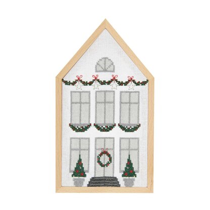Rico Medium Christmas House Cross Stitch Kit - 12,5 x 22,5cm