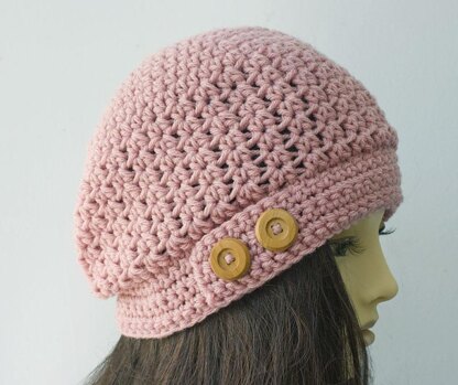 Slouch Hat with Buttons