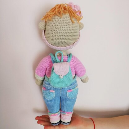 Crochet doll pattern, Amigurumi doll pattern, Crochet baby doll pattern, Crochet doll body, Lulu doll pattern (English, Deutsch, Français)