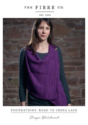 Drape Waistcoat in The Fibre Co. Road to China Lace - Downloadable PDF