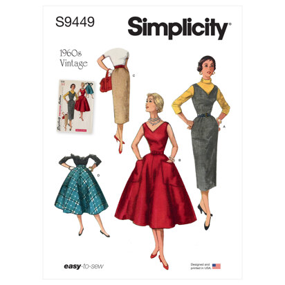 Simplicity Misses' Dress, Jumper and Skirts S9449 - Sewing Pattern