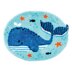 Vervaco Whales Fun Latch Hook Shaped Rug Kit - 70 x 56 cm