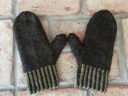 Men's Faux Rib Mittens