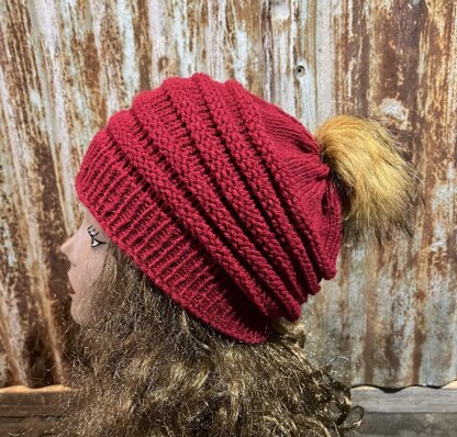 River Oaks Beanie -- a loom knit pattern