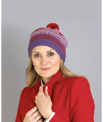Billie Fairisle Hat - Free Knitting Pattern in MillaMia Naturally Soft Sock
