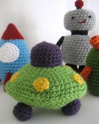 Robots, Rockets and UFO's Amigurumi Pattern Set