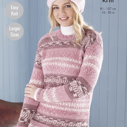 Sweater & Tunic Knitted in King Cole Fjord DK - 5653 - Downloadable PDF