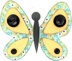 Foundations Decor Interchangeable "O" Wood Shape - May - Butterfly, 5.75"X4.75"