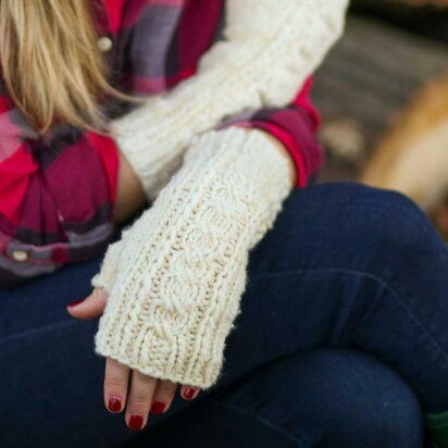 Landslide Fingerless Mitts - knitting pattern
