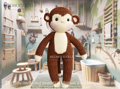 KOKO the Monkey Meemoodolls Knitting Pattern