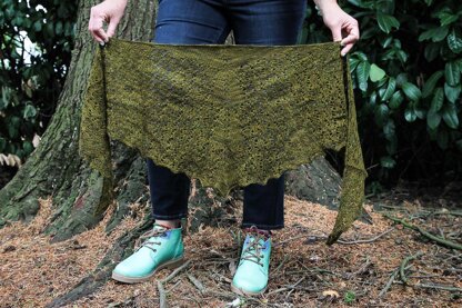 Mossy Bark Shawlette