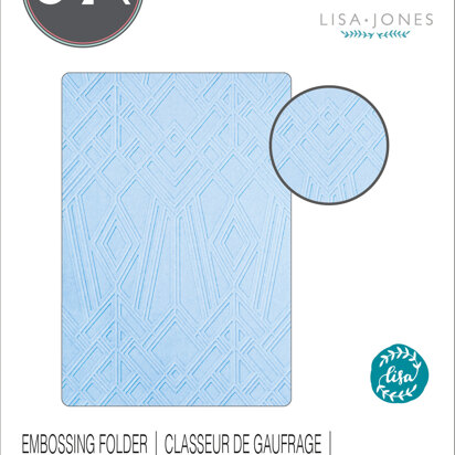 Sizzix Multi-Level Textured Impressions Embossing Folder Geo Diamonds by Lisa Jones