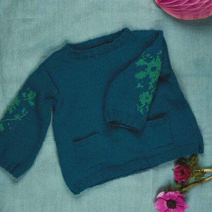 Ditzy Sweater in Erika Knight Gossypium Cotton - Downloadable PDF