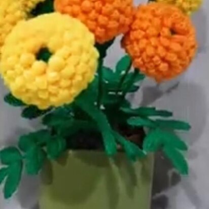 Crochet Marigold flowers