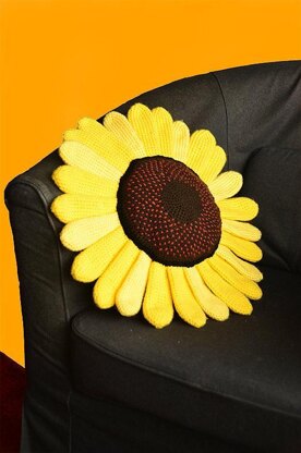 Sunflower Pillow Crochet Pattern, Sunflower Crochet Pattern