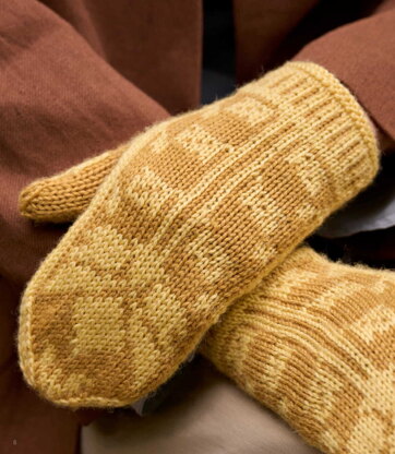 Arcadia Beret & Mittens  by Debbie Bliss & Chloé Elizabeth Birch in Morris DK - Downloadable PDF