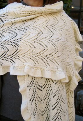 A Ruffled Lace Wrap