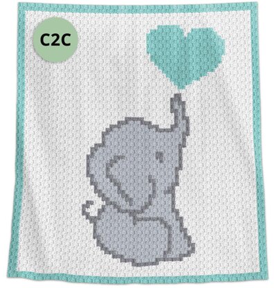 Elephant Sweet Heart - C2C