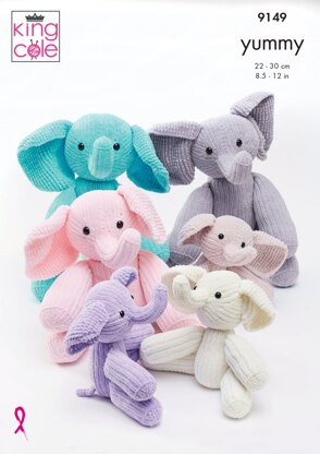 Elephant Knitted in King Cole Yummy - 9149 - Downloadable PDF