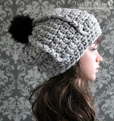 Bulky Ribbed Slouchy Hat  403