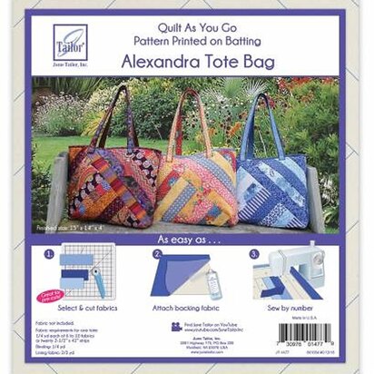 June Tailor Inc Quilt As You Go Tote Bag Alexandra Design