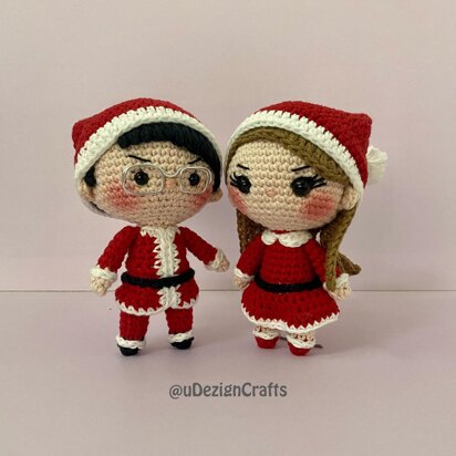 Santa Boy & Girl (2-in-1 pattern)