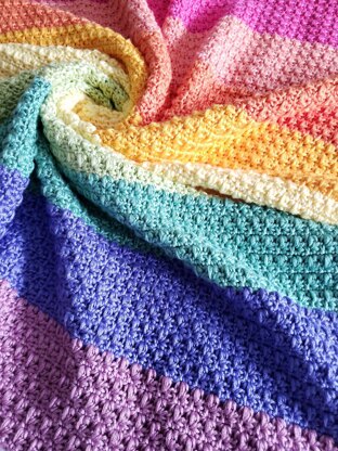 Rainbow Isles Baby Blanket Crochet pattern by Julie Forsey LoveCrafts