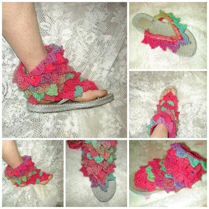Dragon Scales Flip Flop Trim or Bootee