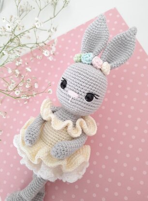 Crochet kit Amigurumi Ballerina Bunny DIY Stuffed Animal Toy Kit Crochet  Gift