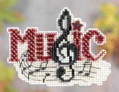 Mill Hill Music Fridge Magnet Cross Stitch Kit - Multi