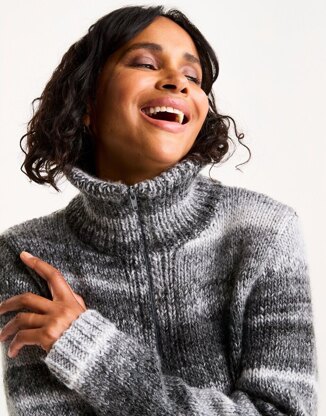 Sirdar Quartz Zip Collar Jumper 10802 PDF