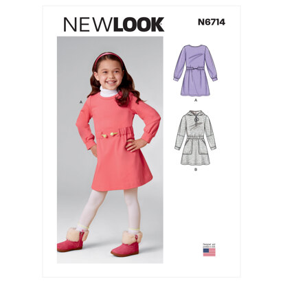 New Look Sewing Pattern N6714 Children's Dresses - Paper Pattern, Size A (3-4-5-6-7-8)