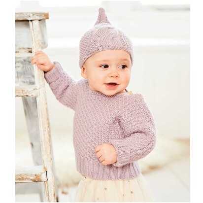 Baby's Sweater, Leggings and Hat in Rico Baby Dream Luxury Touch Uni DK - 1041 - Downloadable PDF