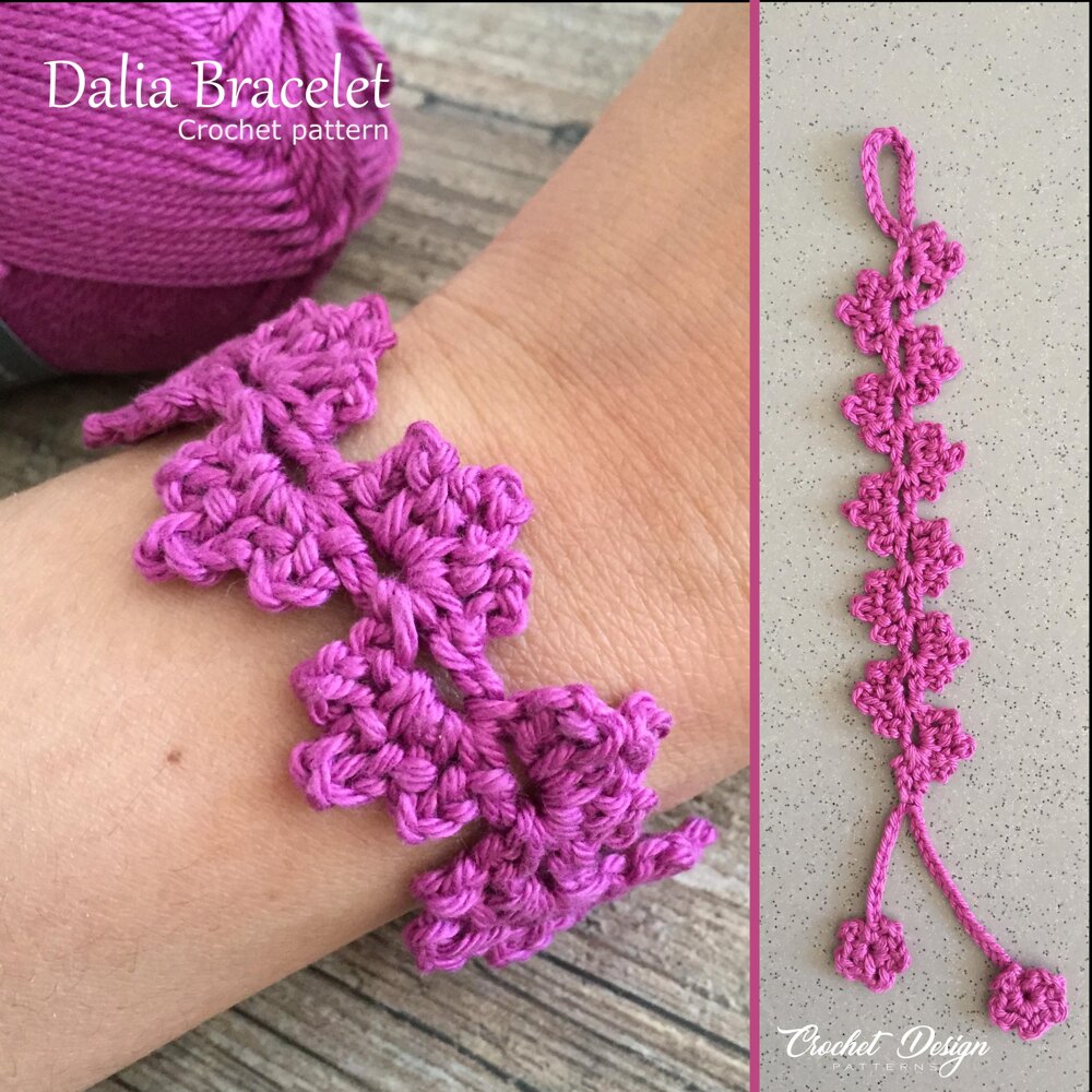 Crochet on sale bracelet pattern