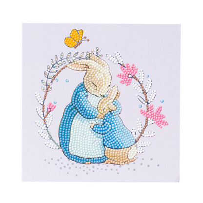 Crystal Art Peter & Mrs Josephine Rabbit Card Diamond Painting Kit