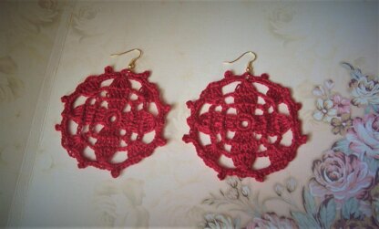 Crochet 4-petals Dangler Earring Pattern