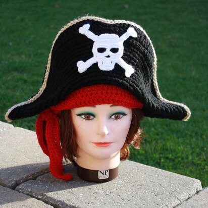 Adult Pirate Hat and Scarf