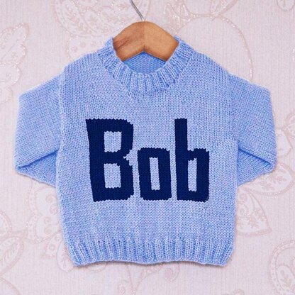 Intarsia - Bob Moniker Chart - Childrens Sweater