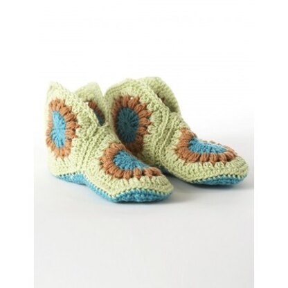 Granny Slippers in Bernat Super Value